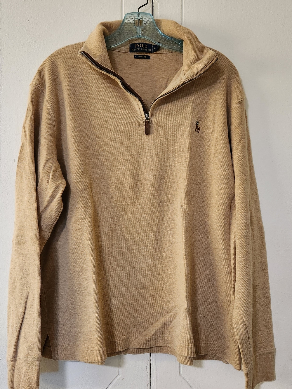 Polo by Ralph Lauren Beige Half-Zip Sweater